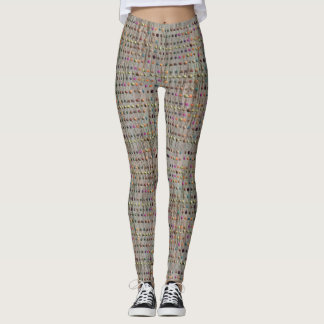 Leggings faux texture with dots pattern