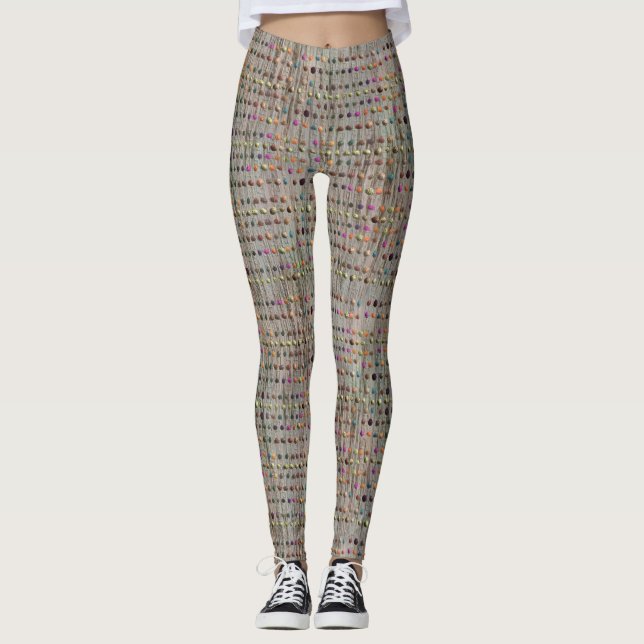 Leggings faux texture with dots pattern (Anverso)
