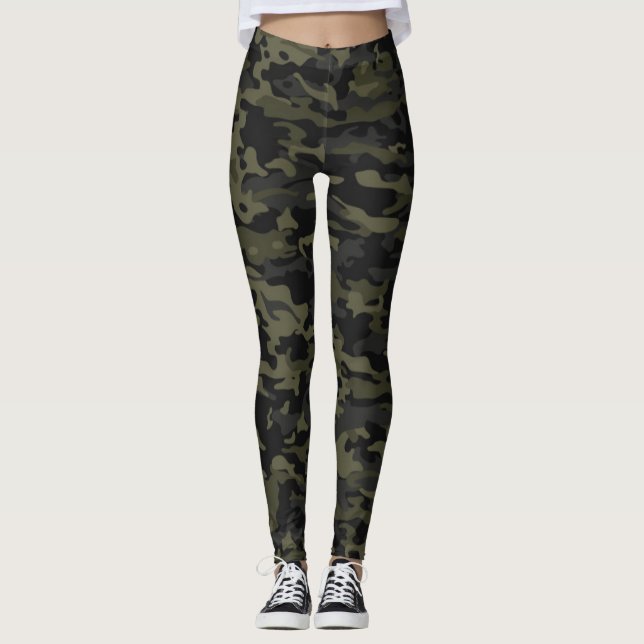 Leggings Favorables polainas verdes de Camo (Anverso)