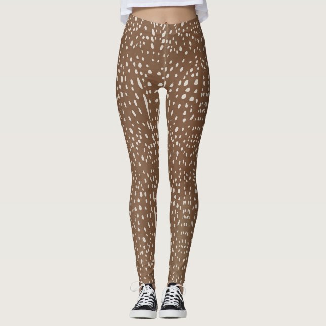 Leggings Fawn Spots Baby Deer Animal Print Pattern (Anverso)