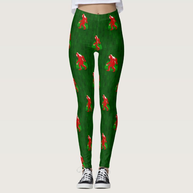 Leggings feas navidades pomposos árboles de navidad (Anverso)