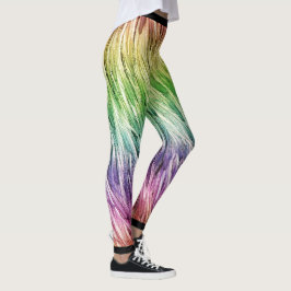 Leggings Feathered de Emu con arcoiris Lite