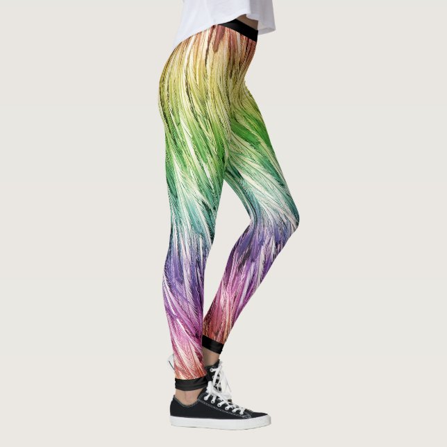 Leggings Feathered de Emu con arcoiris Lite (Derecha)