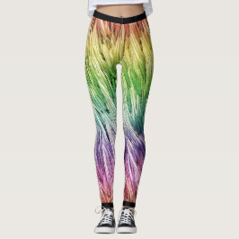 Leggings Feathered de Emu con arcoiris Lite