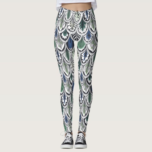 Leggings Feathers decorativos (Anverso)