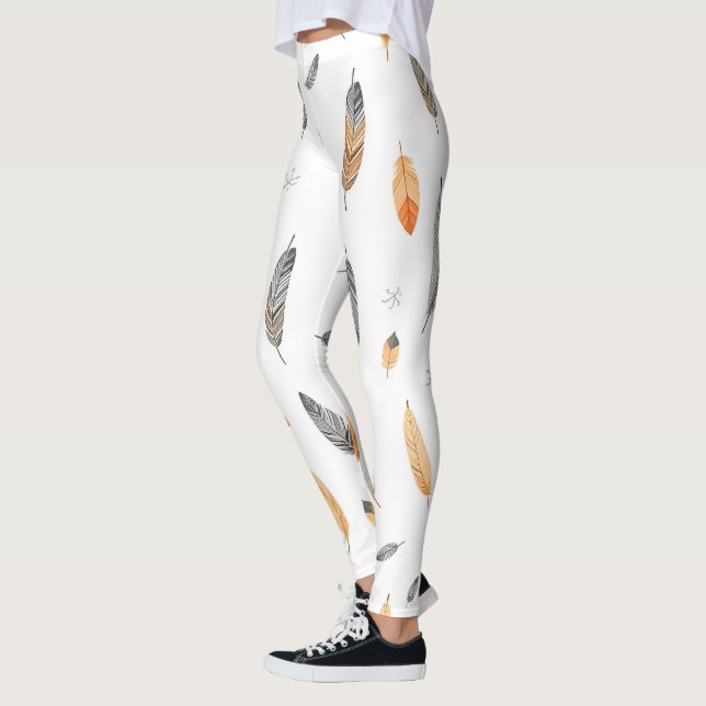 Leggings Feathers Luxury Trendy Boho Collection (Izquierda)