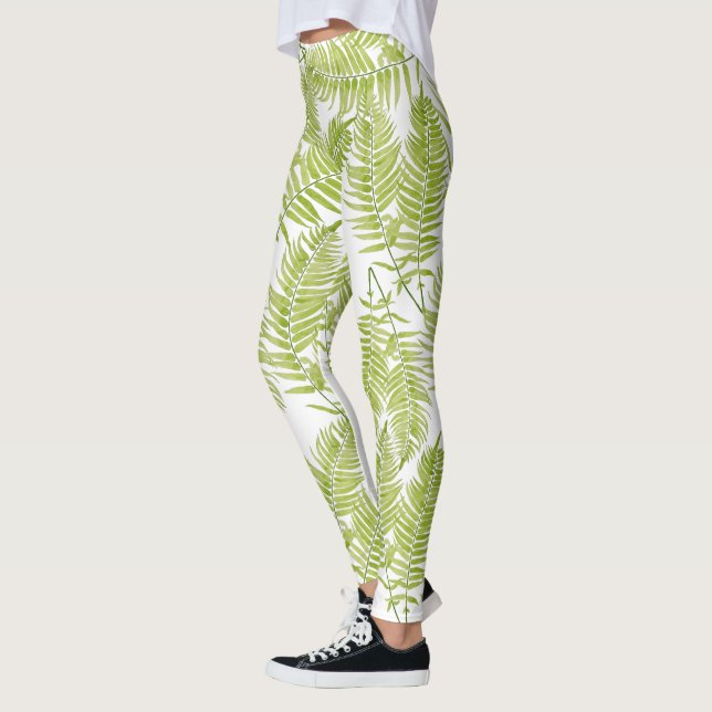 Leggings Feathery Fern sobre las piernas (Izquierda)