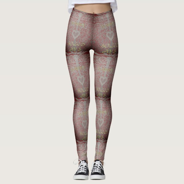 Leggings Felices fiestas me amo de la cabeza a los pies (Anverso)