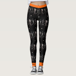 Leggings Felices halloween Bone Dancing Skeletons Leggons