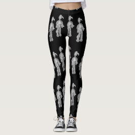 Leggings Felices momias en negro