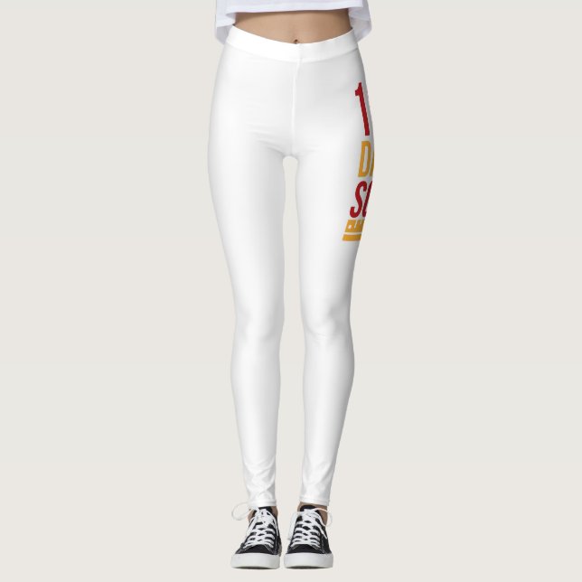 Leggings Feliz 100 Días De Lápiz Escolar Cutáneo (Anverso)