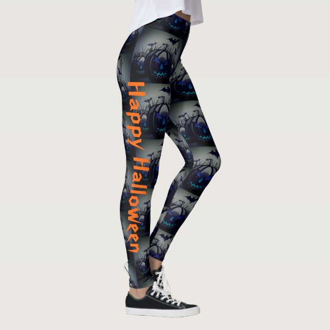 Leggings Feliz Calabaza de Halloween Jack O Lantern Fiesta (Derecha)