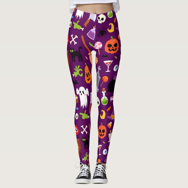Leggings Feliz diseño de Halloween (Anverso)