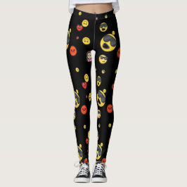 Leggings Feliz, enojado, amor, emojis chicas