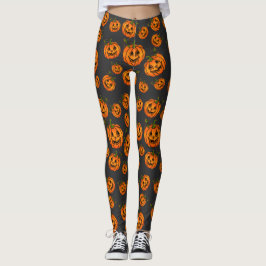Leggings Feliz Halloween jack-o-lantern, truco para tratar