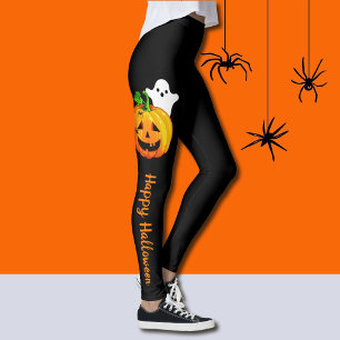 Leggings Feliz Halloween Jack O Lanterns Pumpkins Fiesta