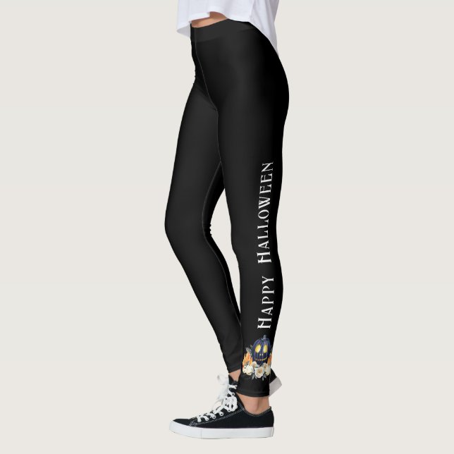 Leggings Feliz Halloween Spooky Samhain Pumpkins Crystals (Izquierda)
