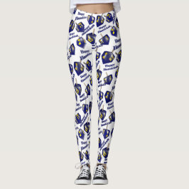 Leggings Feliz Hanukká girando perinola