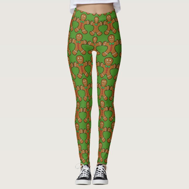 Leggings Feliz hombre de pan de jengibre (Anverso)