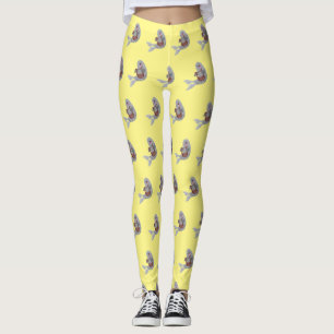 Leggings Feliz ilustracion de personalizado de foca de arpa
