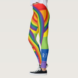 Leggings Feliz mes del orgullo sobre el tema del arco iris 