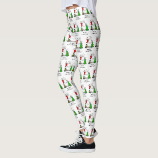 Leggings Feliz Navidad 2 Árbol reaccionando a Snowman