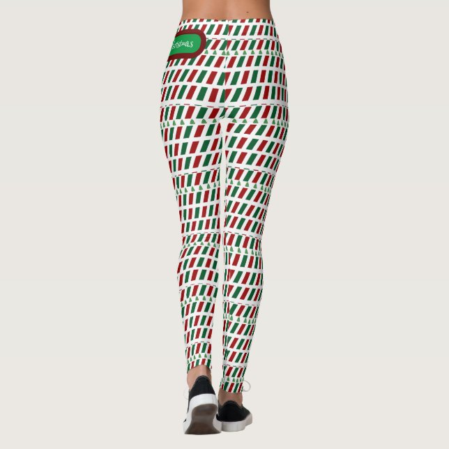 Leggings Feliz Navidad Elegante y Personalizar moderno (Reverso)