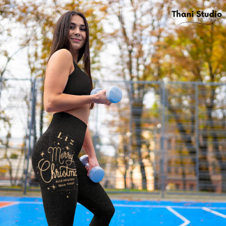 Leggings Feliz Navidad Feliz Año Nuevo Año Nuevo Moderno Ne