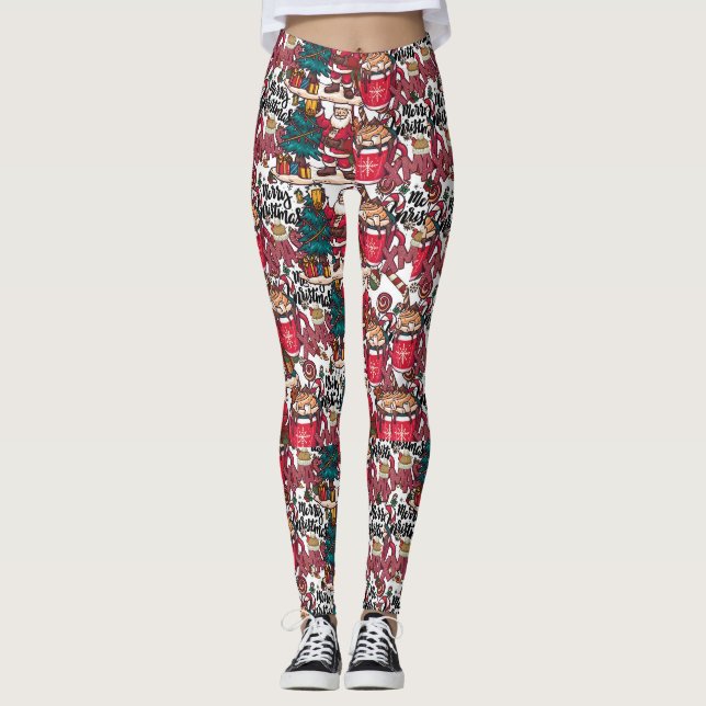 Leggings Feliz Navidad - Festividad de Navidad (Anverso)