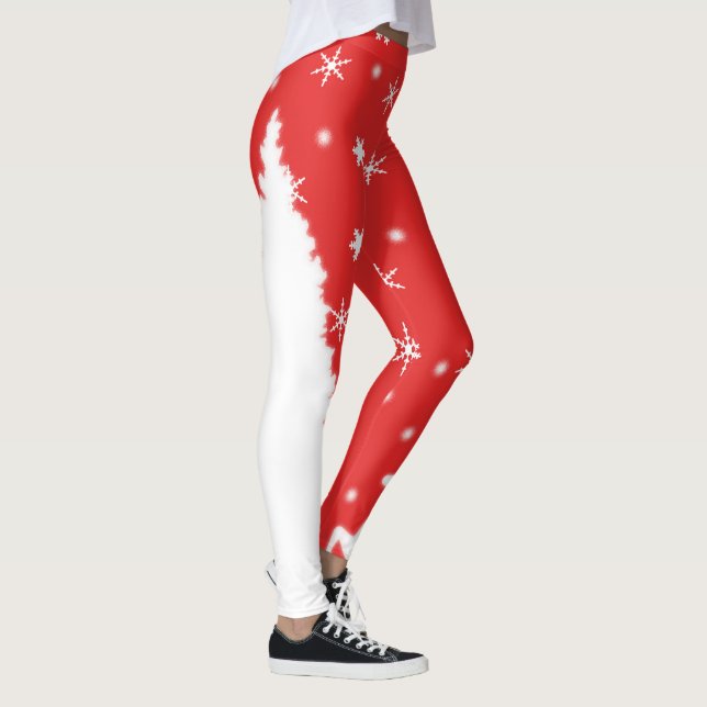 Leggings Feliz Navidad Invierno Snowflakes (Derecha)