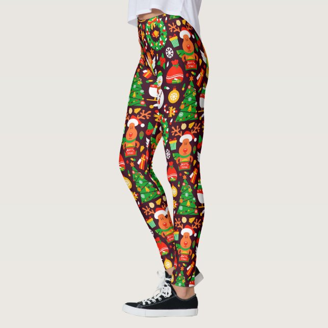 Leggings Feliz Navidad Rudolph Reindeer (Izquierda)