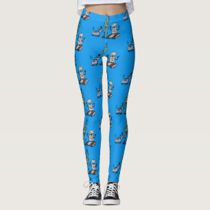 Leggings Feliz personalizado de trío de robots lindos