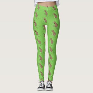 Leggings Feliz salto kiwi con diseño de personalizado de co