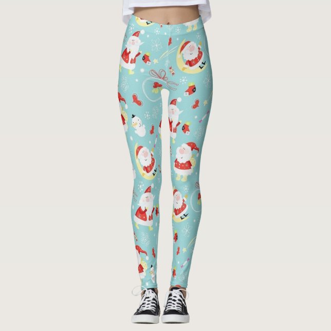 Leggings Feliz Santa y Frosty (Anverso)