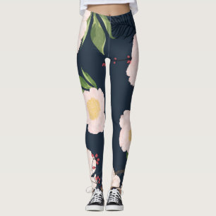 Leggings femeninas beben cosmos rosados en la mari