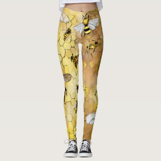 leggings femeninas con abejas melíferas