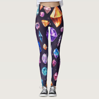 leggings femeninas con diseños de diamante