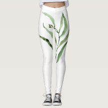 Leggings femeninas con eucalipto