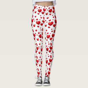 Leggings femeninas-corazones de San Valentín