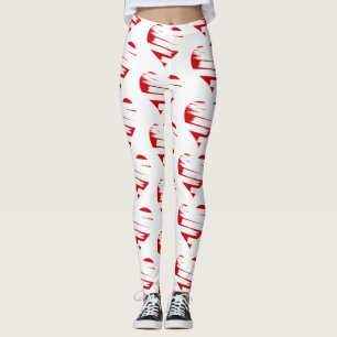 Leggings femeninas-corazones rojos de San Valentín