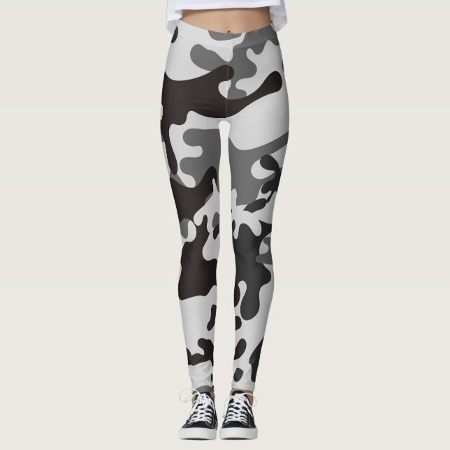 leggings femeninas de camuflaje gris, leggings dep (Anverso)
