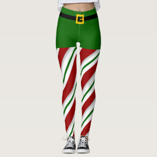 Leggings femeninas de Elf Santa Elves Navidades