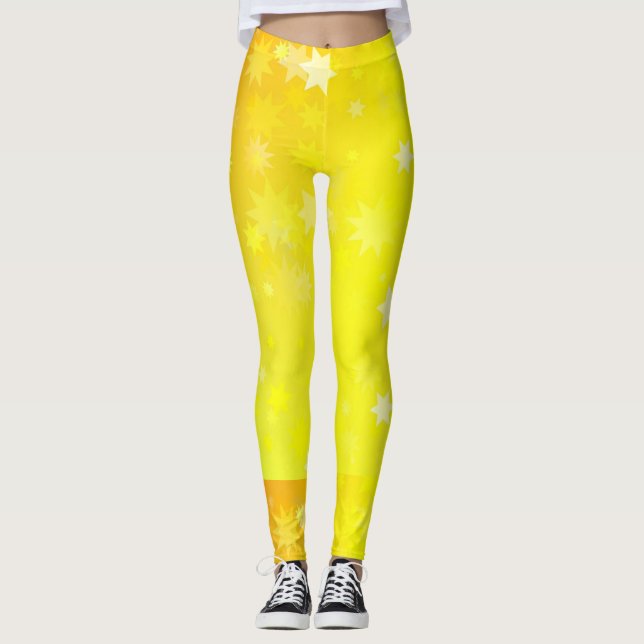 Leggings femeninas de estrella de oro (Anverso)