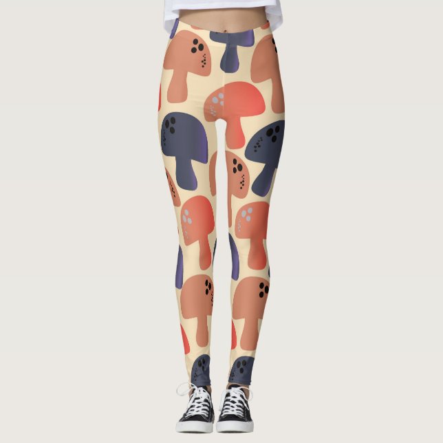 Leggings femeninas de hongos (Anverso)