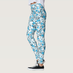 Leggings femeninas de la burbuja de verano azul