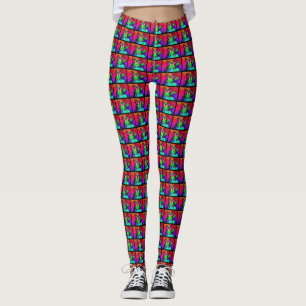 Leggings femeninas de mariposa