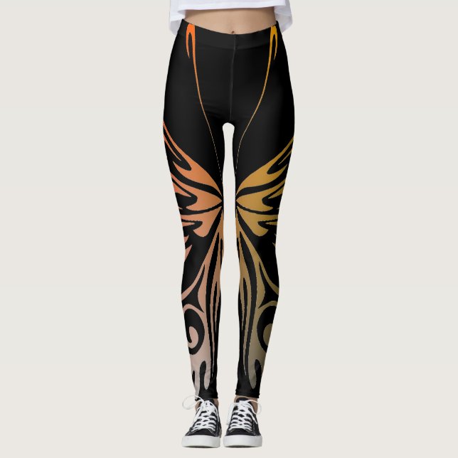 Leggings femeninas de mariposa (Anverso)