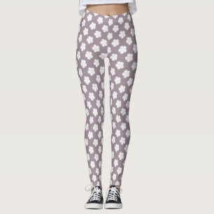 Leggings femeninas de Mocha Brown Eyelet