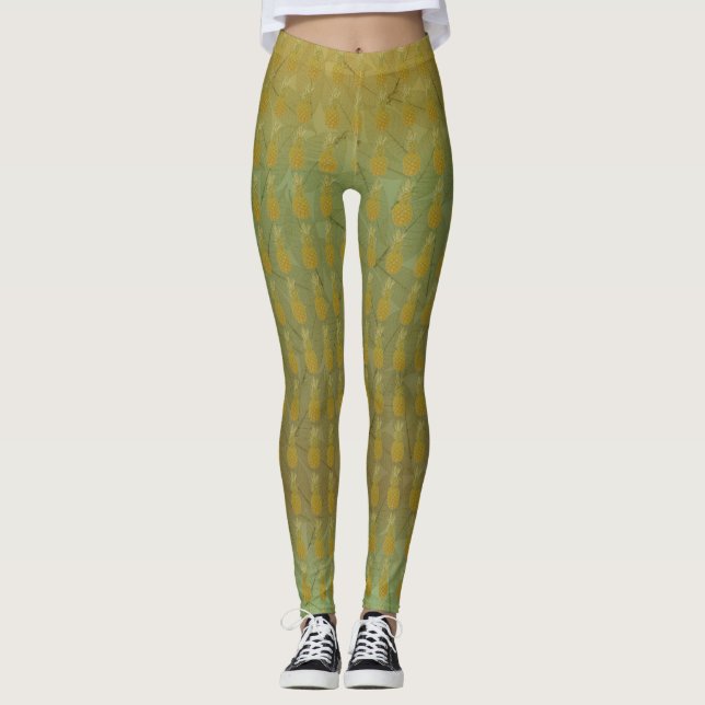 Leggings femeninas de piña (Anverso)