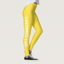 Leggings Femeninas de Texto Personalizado Minimali